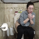 A Portuguese girl wearing glasses quickly sits on a toilet and takes a shit with very subtle pooping sounds. Some pissing. She wipes her ass when finished. Presented in 720P HD. Over 5.5 minutes.